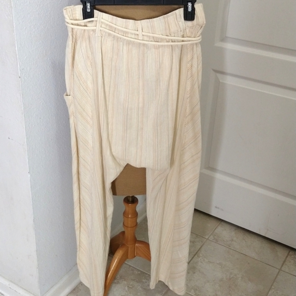 Free People Roll With It Cotton Harem Sun Bleached Combo Slouchy Pants - Picture 5 of 9
